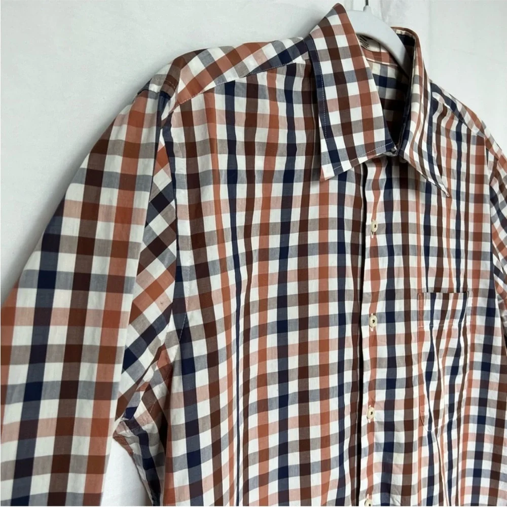 Peter Millar Plaid Check Button Down Mens Size L - Picture 3 of 8